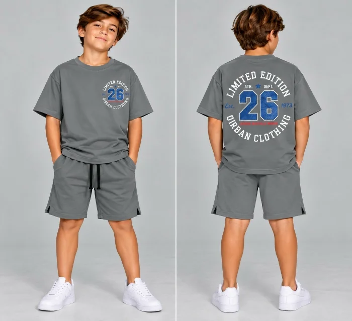 Conjutos Niños Remera Oversize y Short ( Algodón Peinado)