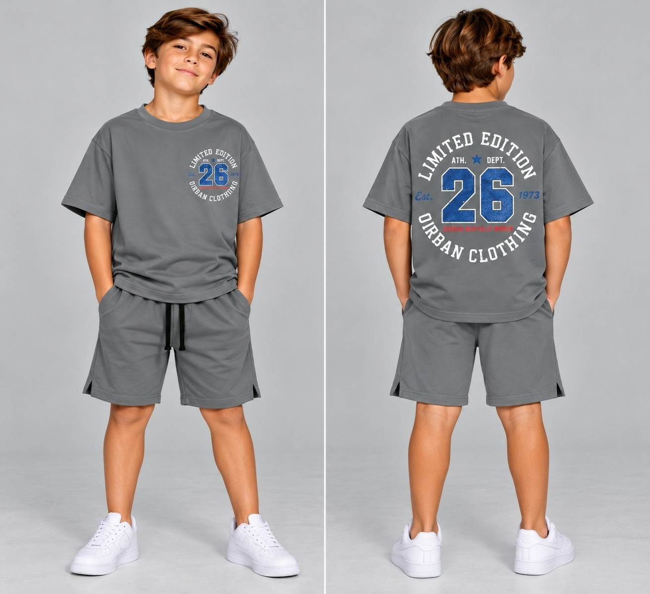 Conjutos Niños Remera Oversize y Short ( Algodón Peinado) - Imagen 2