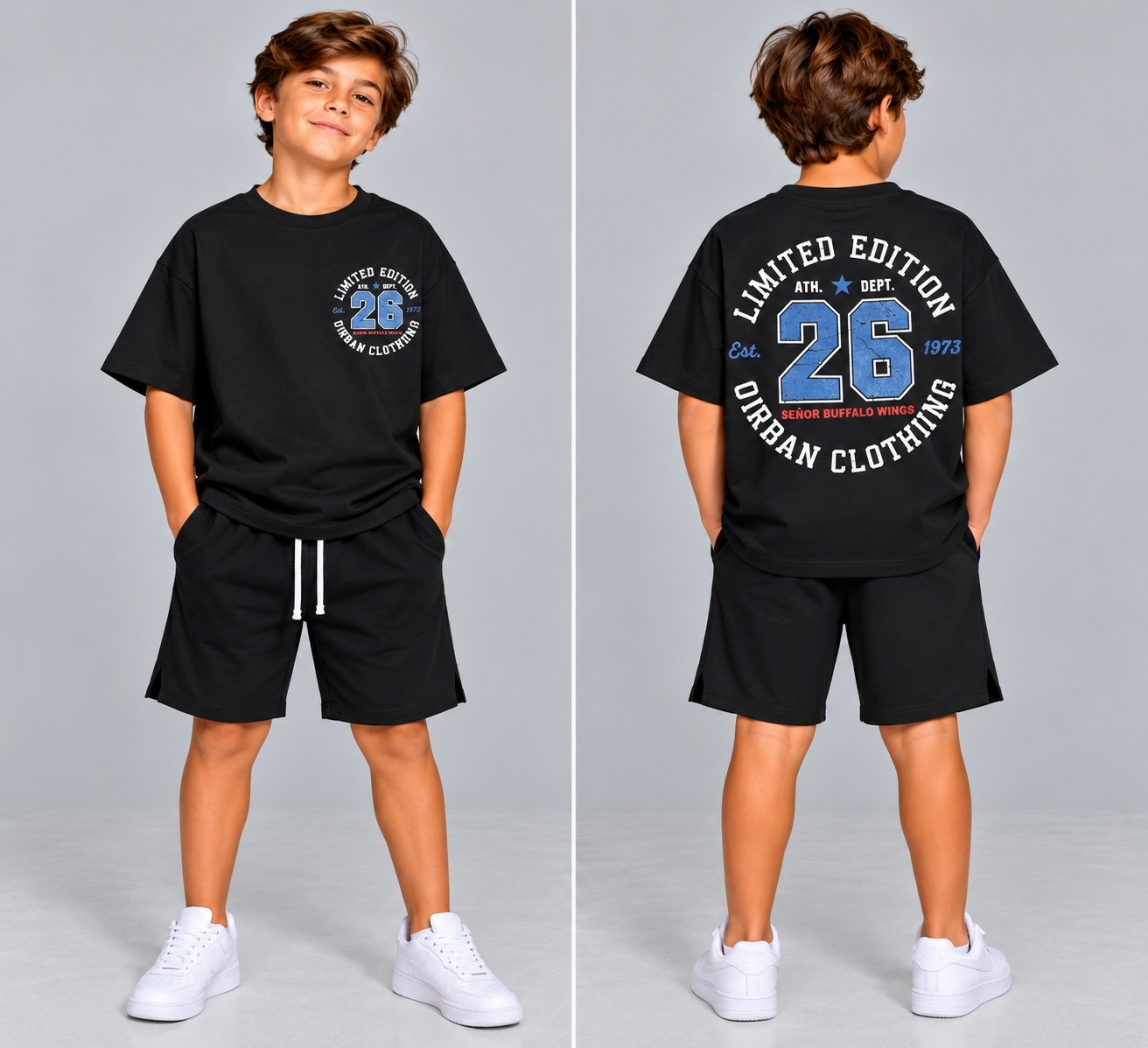 Conjutos Niños Remera Oversize y Short ( Algodón Peinado) - Imagen 3