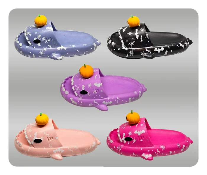 Sharklas Luminosas Halloween Ojotas de Tiburón Importado
