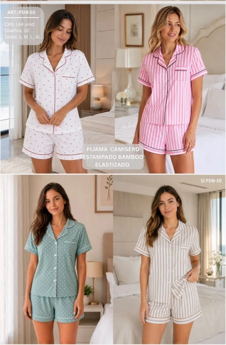 Conjunto Pijama Camisero Bamboo