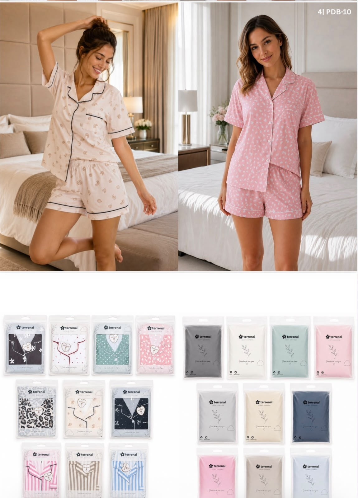 Conjunto Pijama Camisero Bamboo - Imagen 3