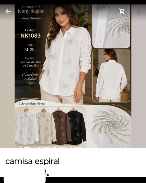 Camisa de Lino con Brillo