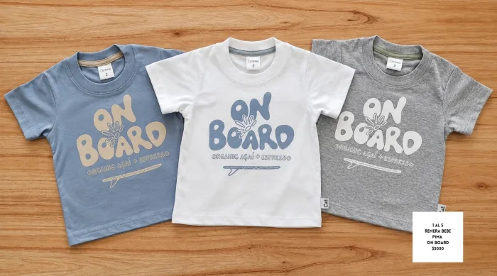 Remera Bebe Varon Alg. Pima Peinado On Board