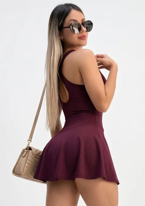 Vestido con Short Deportivo Lycra