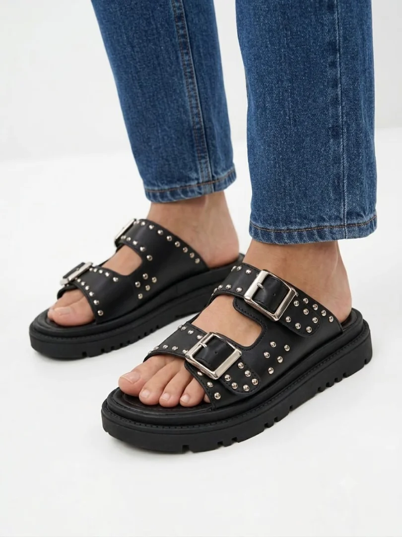 Sandalias Biker de Mujer con Tachas - Imagen 1