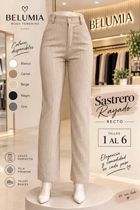 Sastrero Recto Rayado