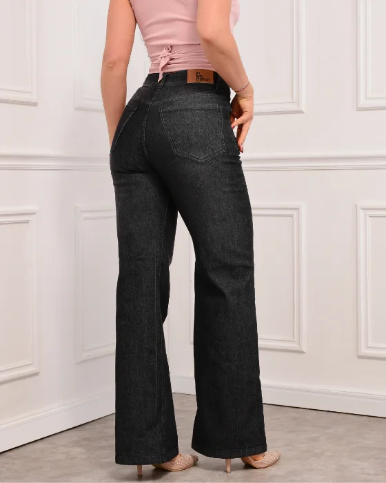 Jeans Elastizado Tiro Alto Oscuro Localizado