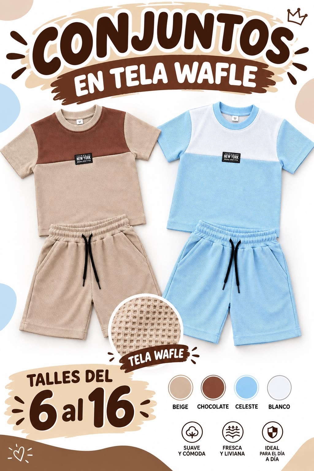 Conjunto Convinado New York (wafle) - Imagen 3