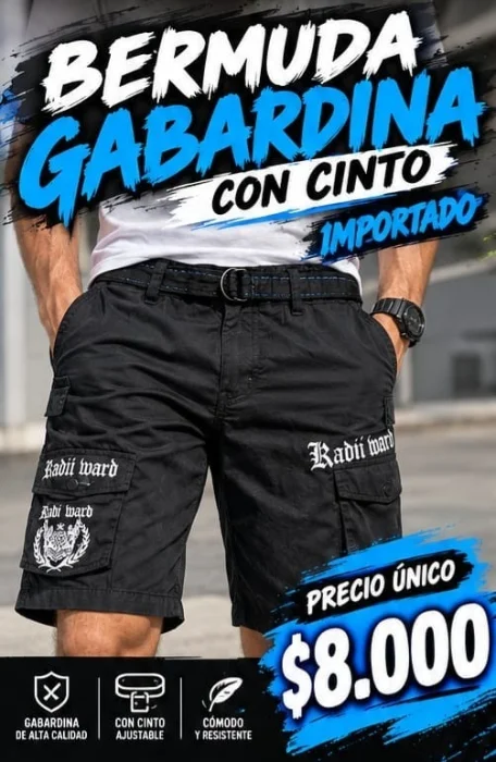 Bermuda Gabardina Importado