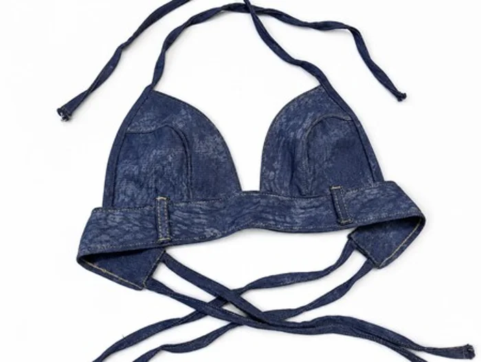 Top Jean Estampado (denim Índigo)