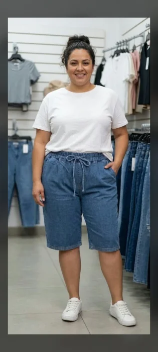 Bermuda de Jeans Camisero