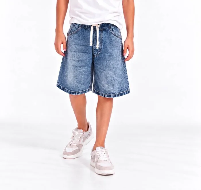 Bermuda Denim Rigido Teen