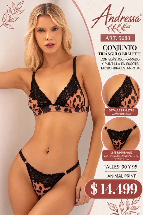 Andressa Art. 5683 Conjunto Triangulo Bralette