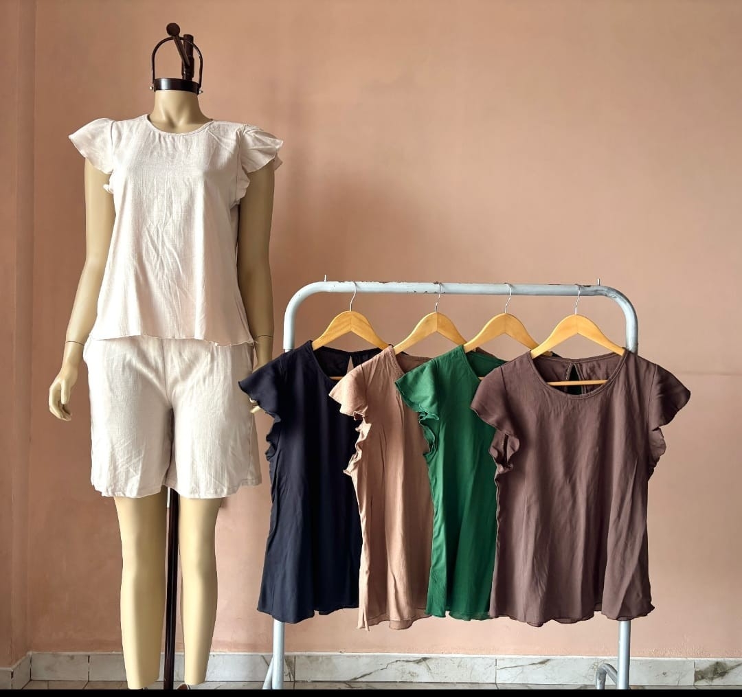 Blusa Manga Volado Lino - Imagen 2