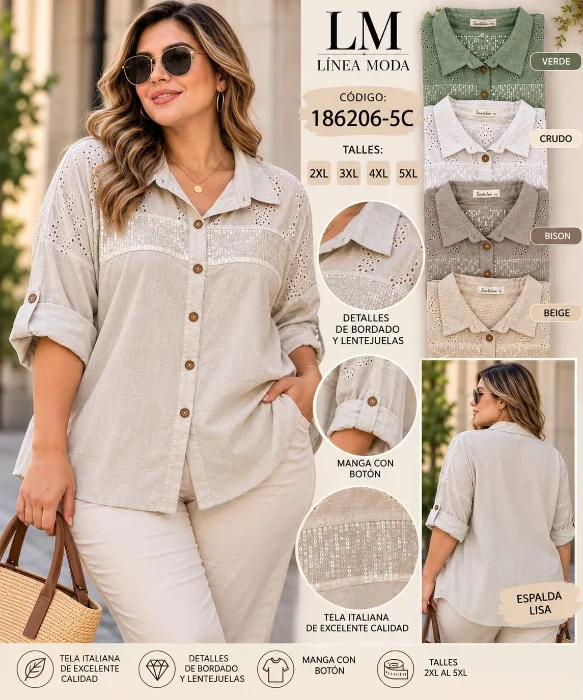 Camisa Estilo Italiano.186306'5