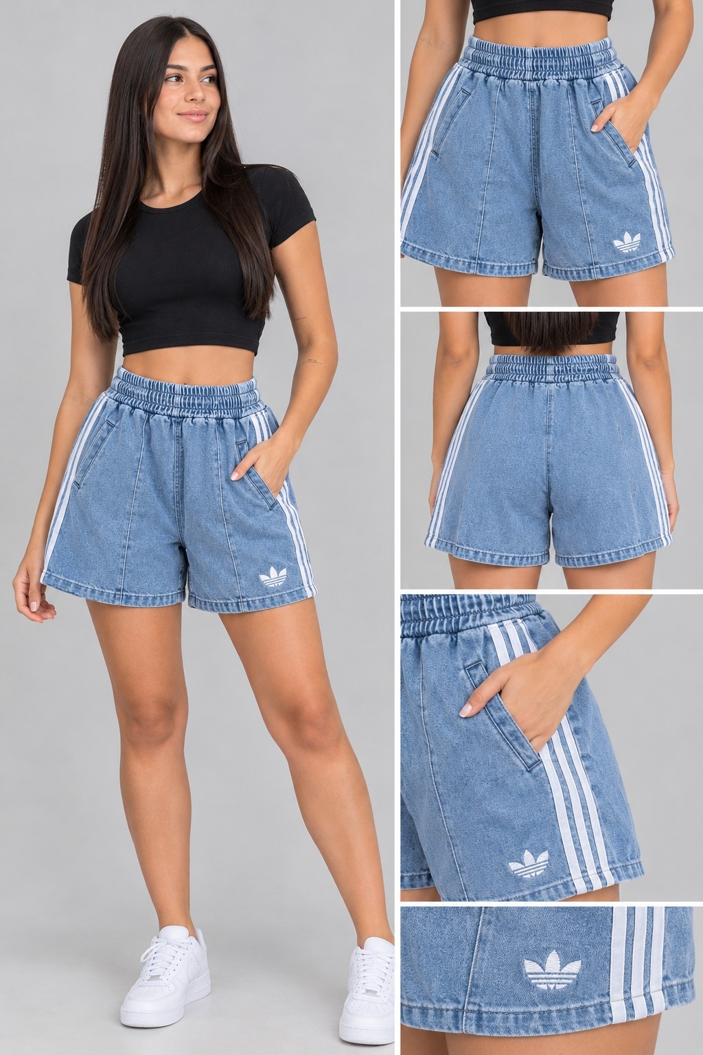 Short Jeans Adid Dama - Imagen 3