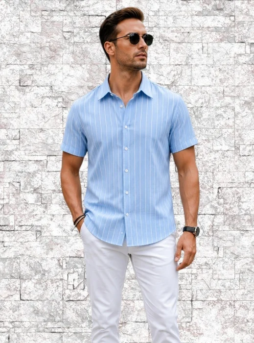 Camisa Lino Rayas