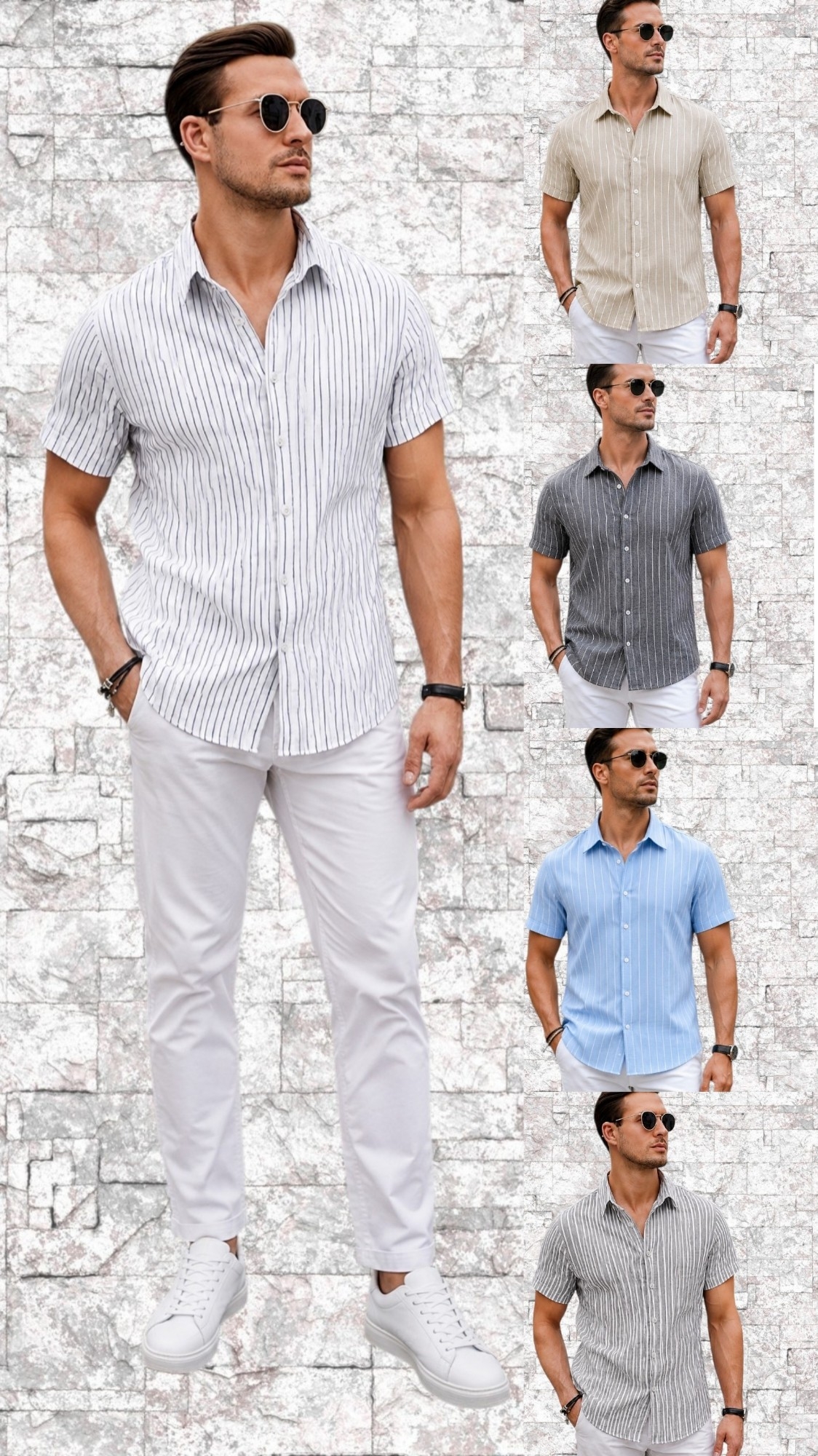 Camisa Lino Rayas - Imagen 2