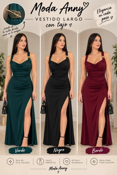 Vestido Largo con Tajo