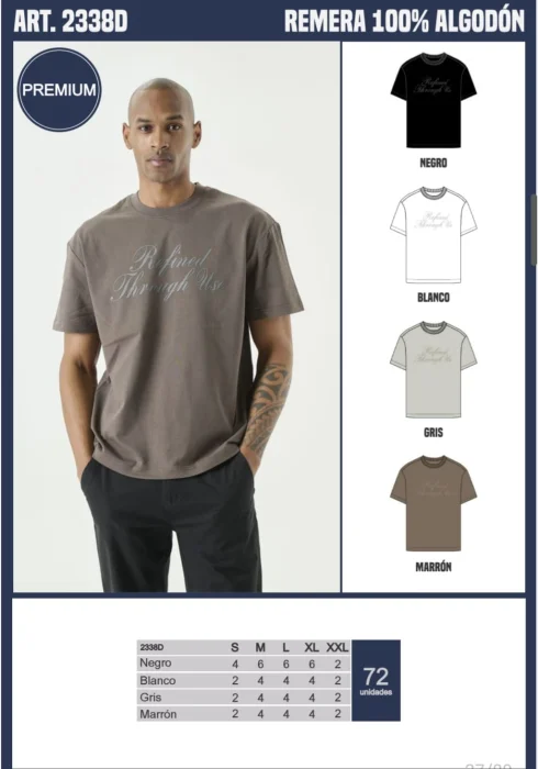 Remera 100% Algodon