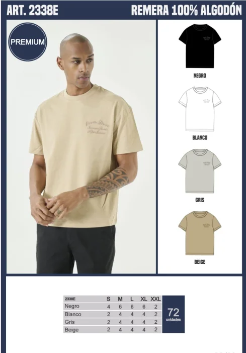 Remera 100% Algodon
