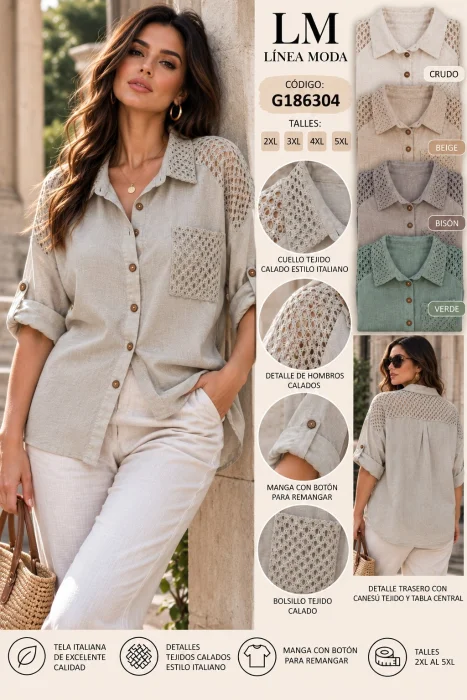 Camisa Estilo Italiano.6304