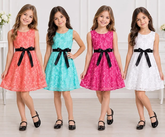 Vestido de Encaje para Nenas