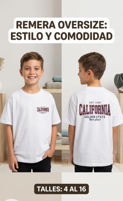Remera Overside Niños