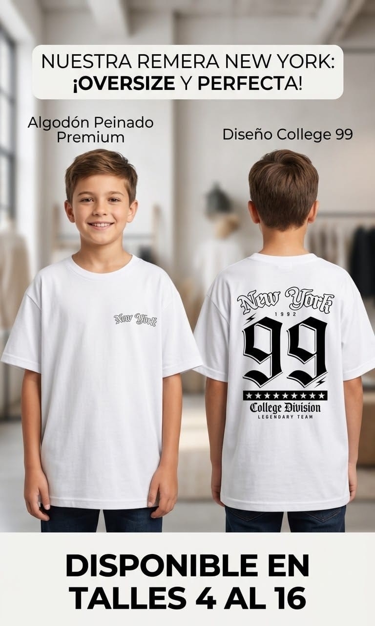 Remera Overside Niños - Imagen 3