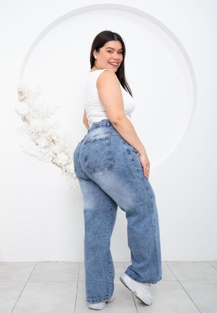 Wide Leg Lazo Azul Nevado - Imagen 2