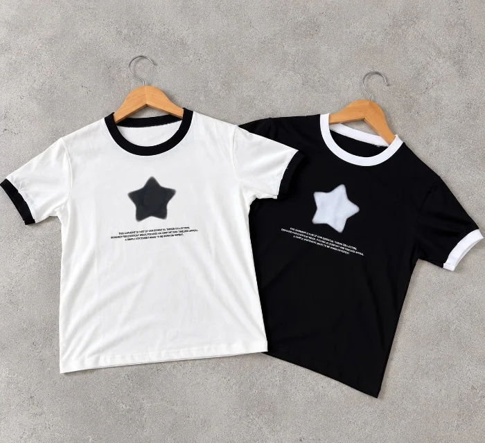 Remera Combinada de Algodón