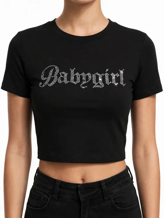 Baby Tee con Strass