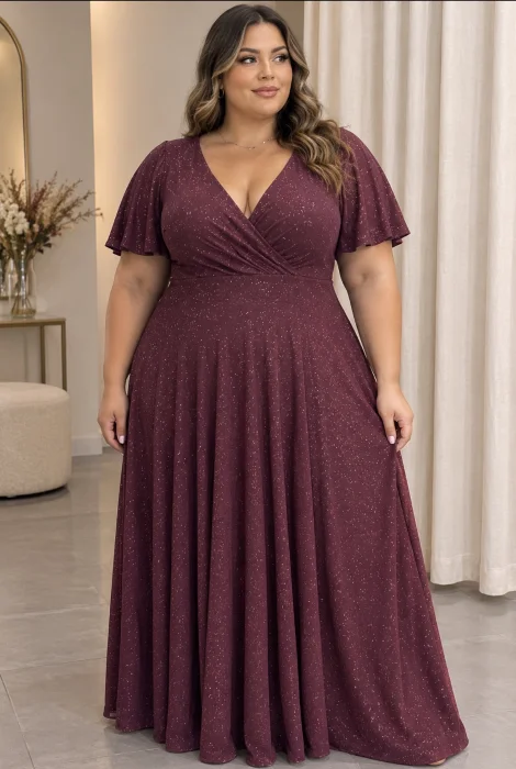 Vestidos Manga Volada Talles Especiales