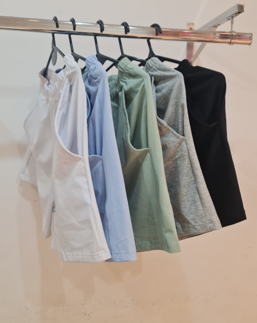 344-conjunto( Musculosa T.s+ Shorts) Talle S-l -algodon C/ Lycra - Imagen 3