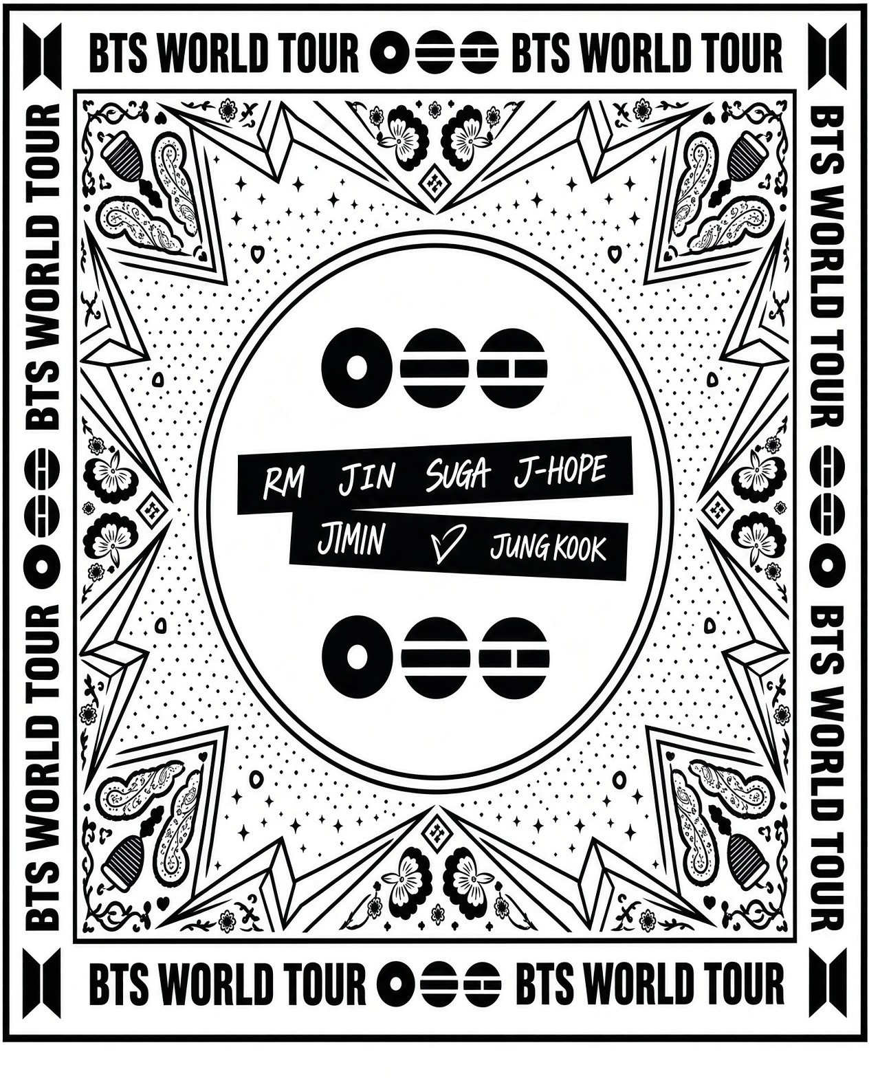 Pañuelo Bts World Tour Arirang, Mide 48cm X 48cm Aproximado - Imagen 6