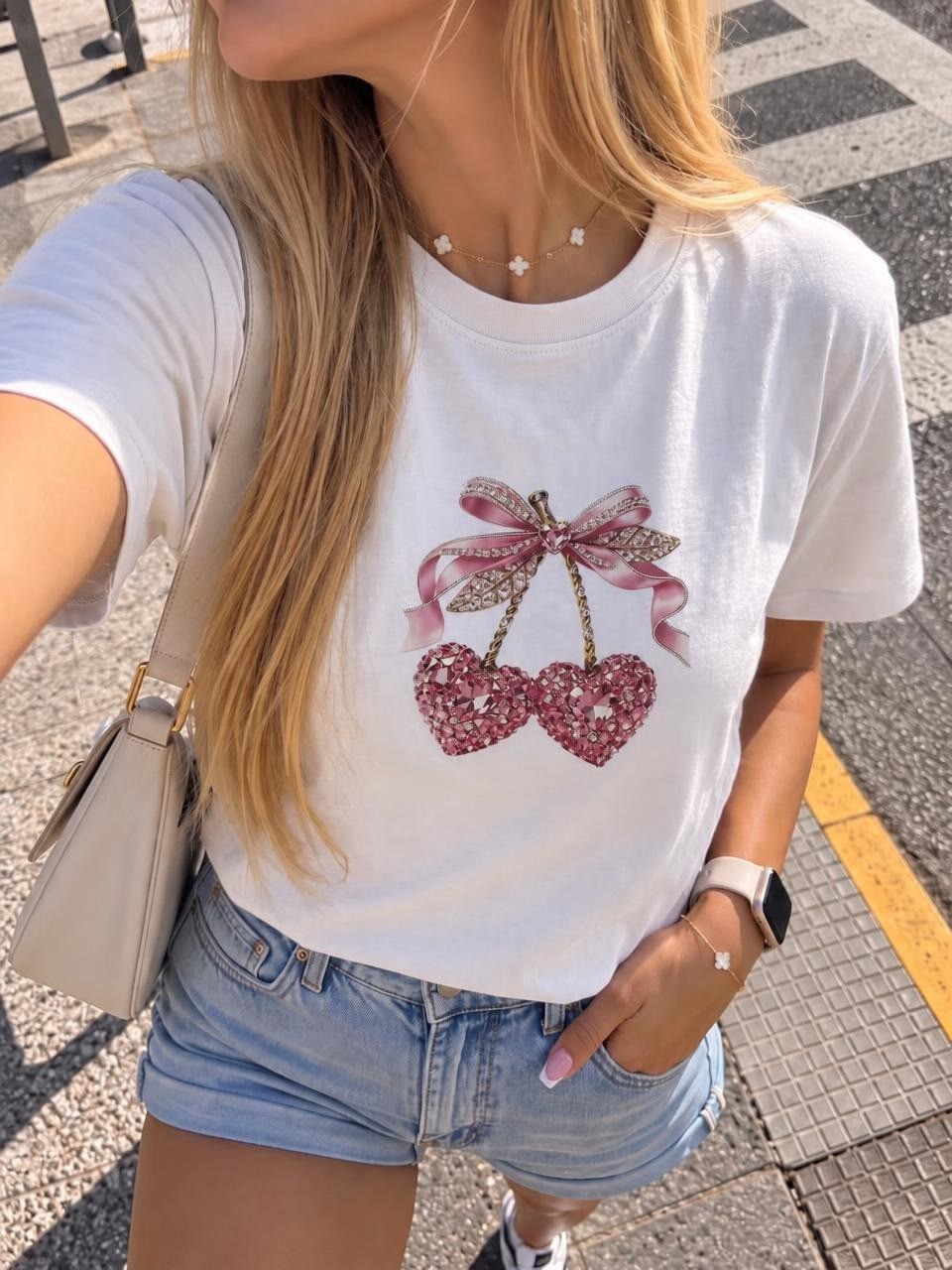 Remera Diamond Cherry Algodón Premium 24.1 - Imagen 3
