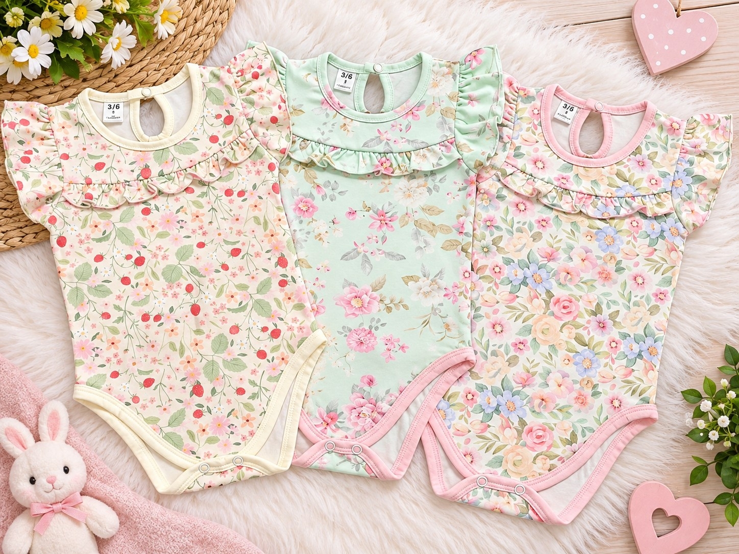 Bodys Floreados con Vincha - Imagen 3