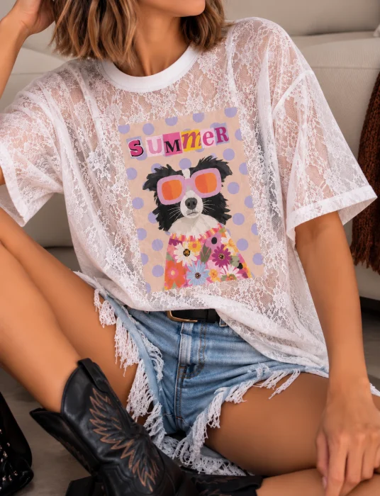 Remeron Encaje Estampado