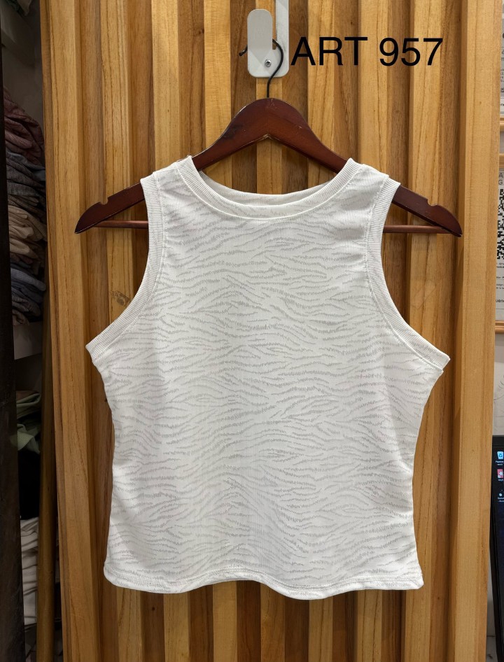 Musculosa Micro Rib Zebra Foil - Imagen 2
