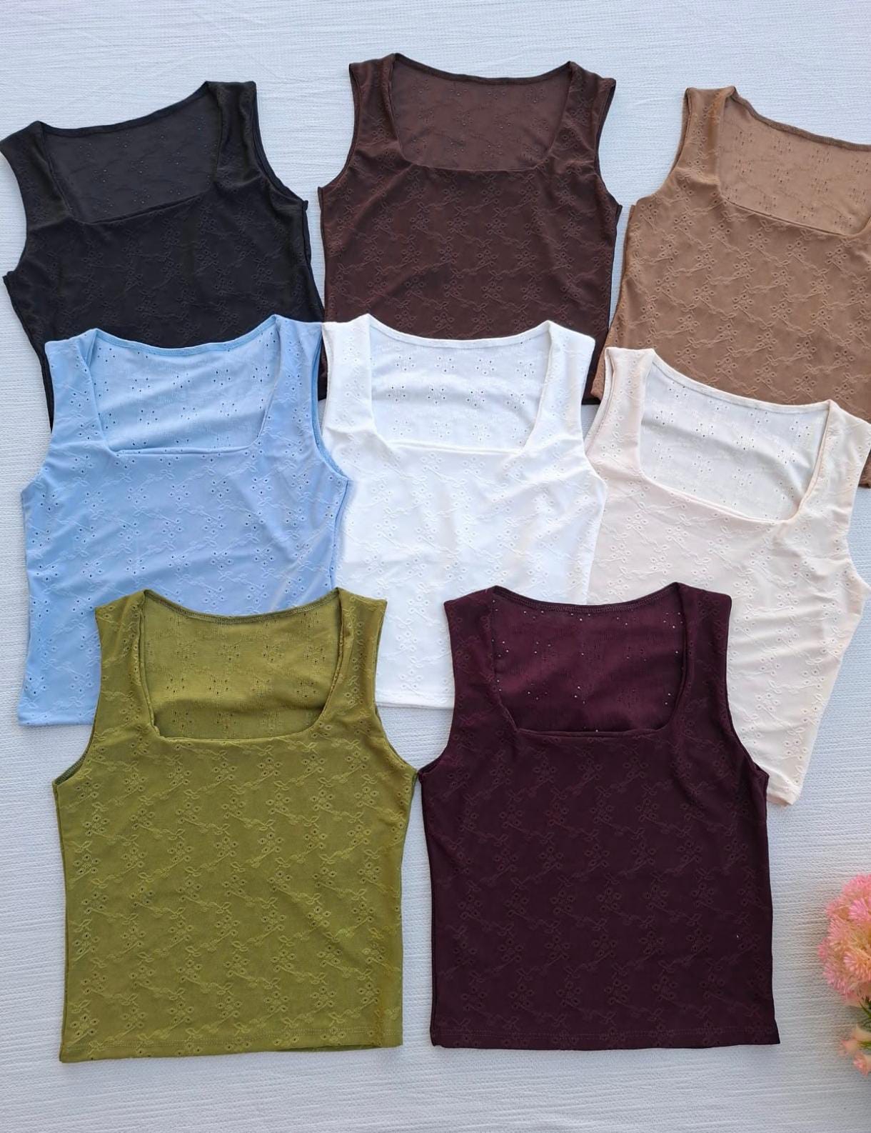 Músculosa Broderi Mujer Verano Dama Camisa Camiseta Remera Remeron - Imagen 2