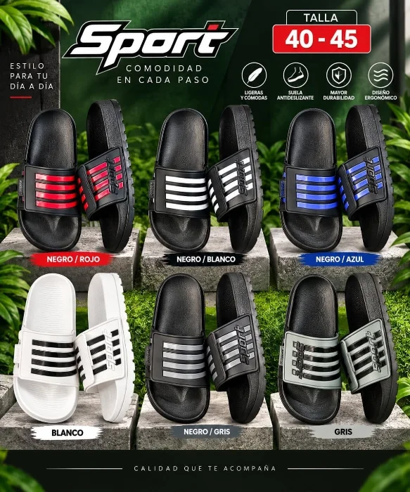 Sandalias Faja Sport Livianas Antidezlisante