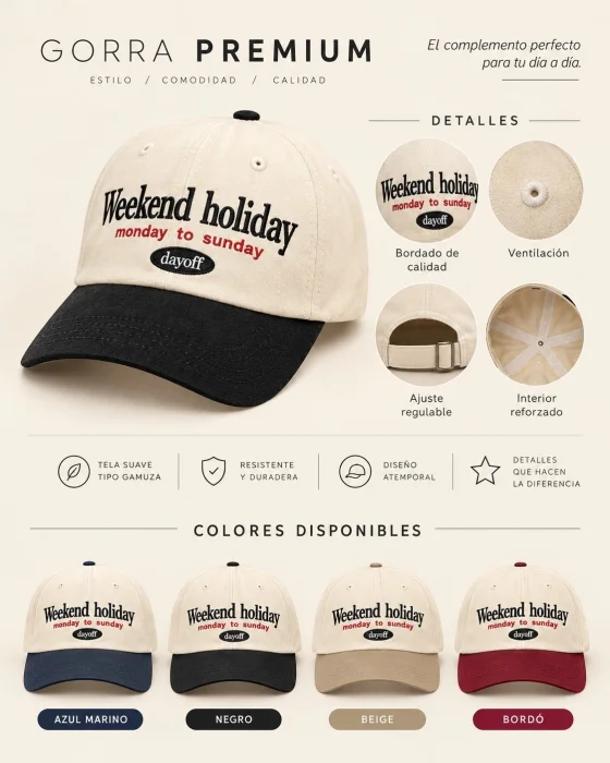 Gorra Combinada Weekend Holiday