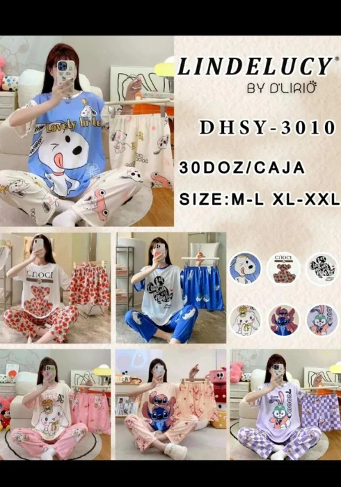 Pijama 3 Piezas D'lirio Art 3010