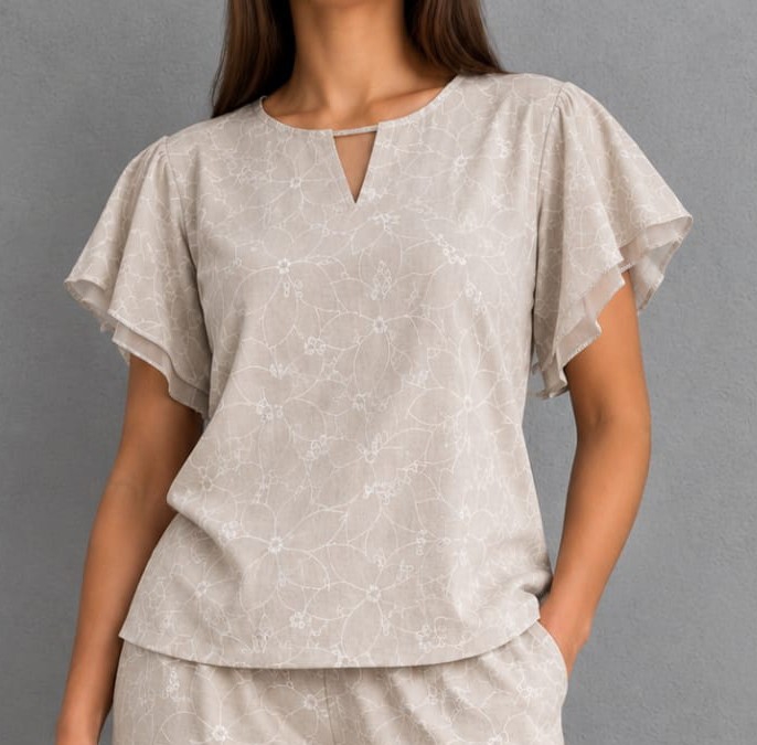 Blusa Lino Cey Estampado - Imagen 3