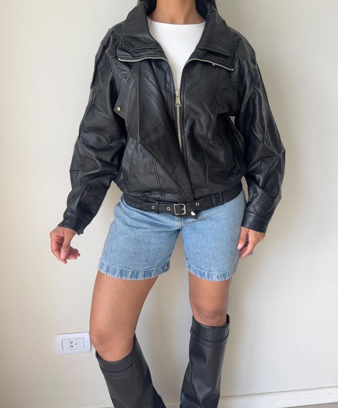 Campera Bomber Eco Cuero - Imagen 3