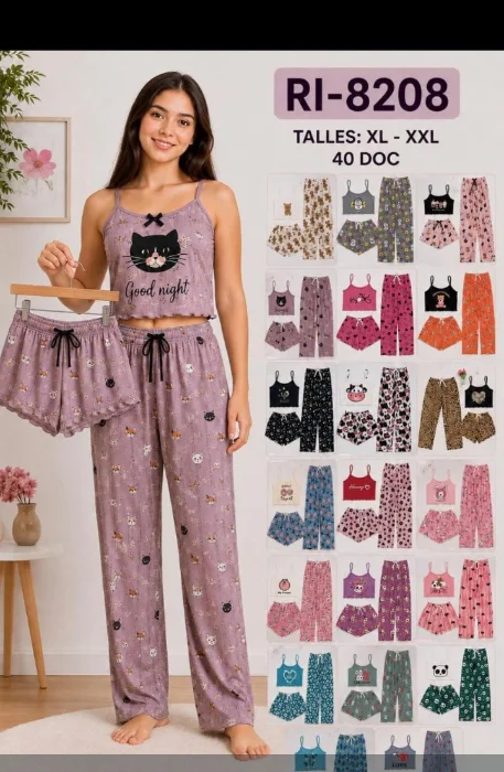 Pijama 3 Piezas Art 8208