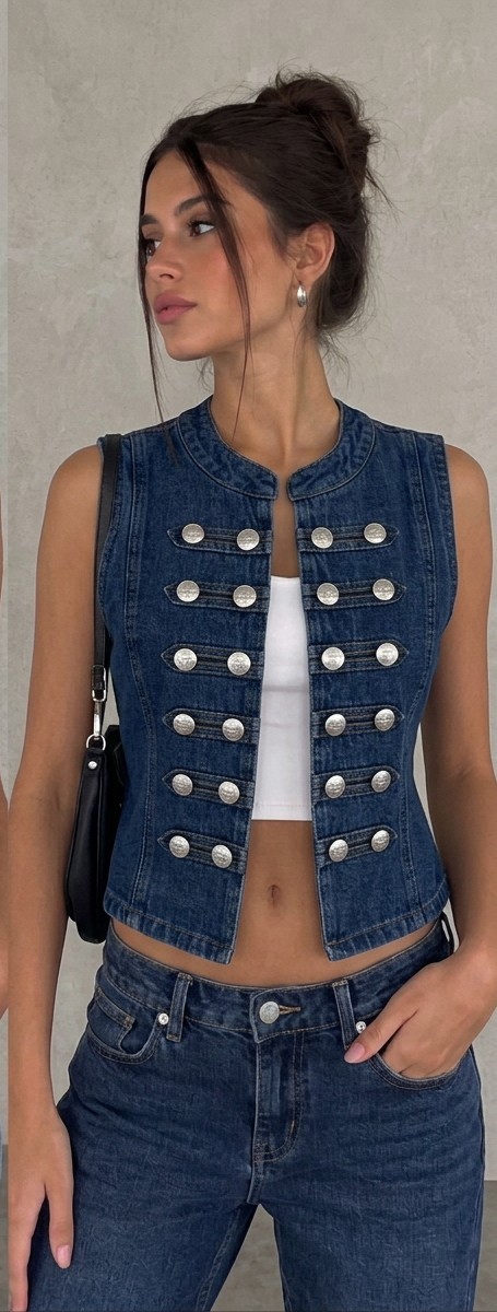 Chaleco de Jeans Napoleón - Imagen 2