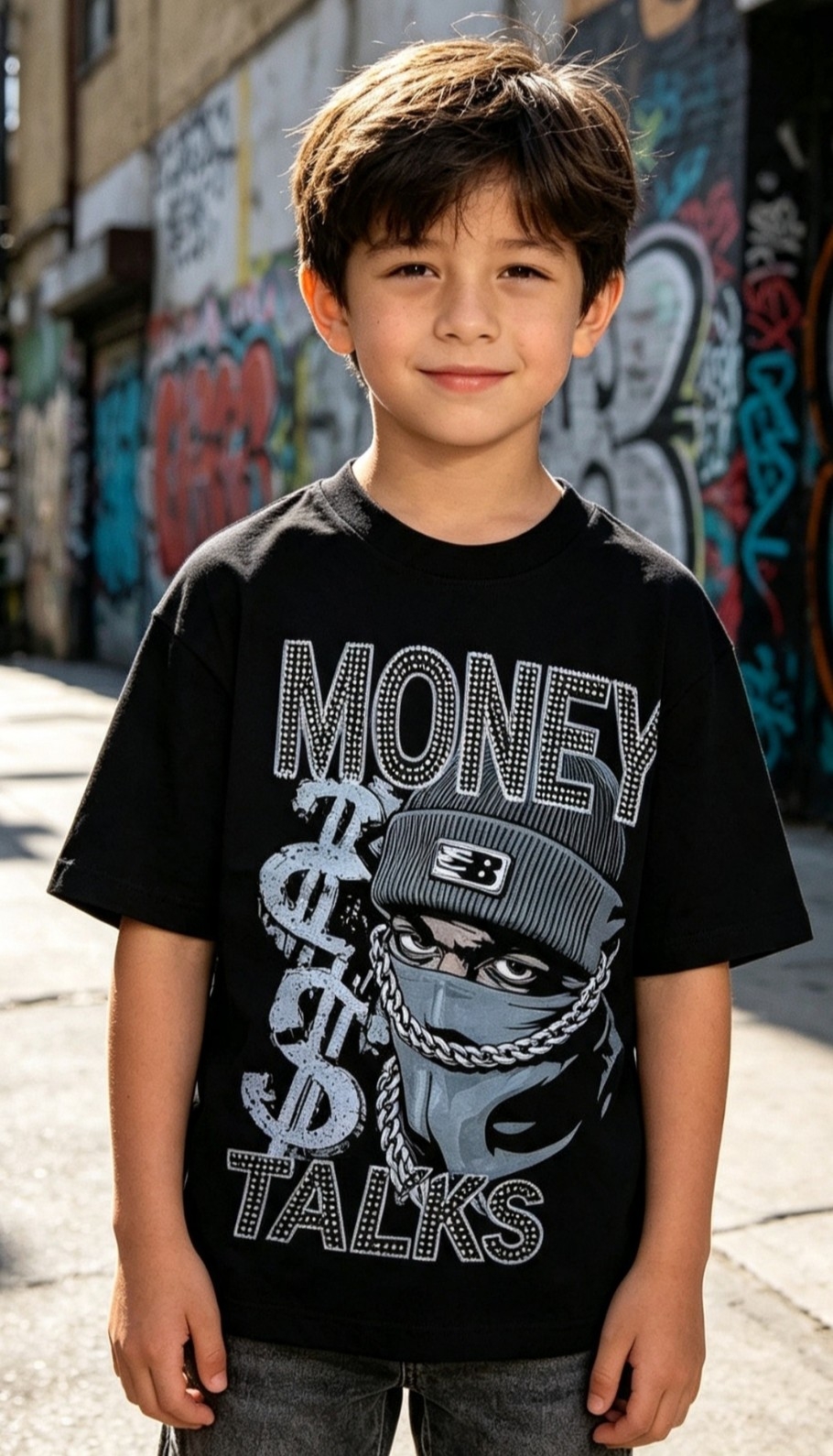 Remeras con Strass Piedreria (money )algodón Peinado - Imagen 3