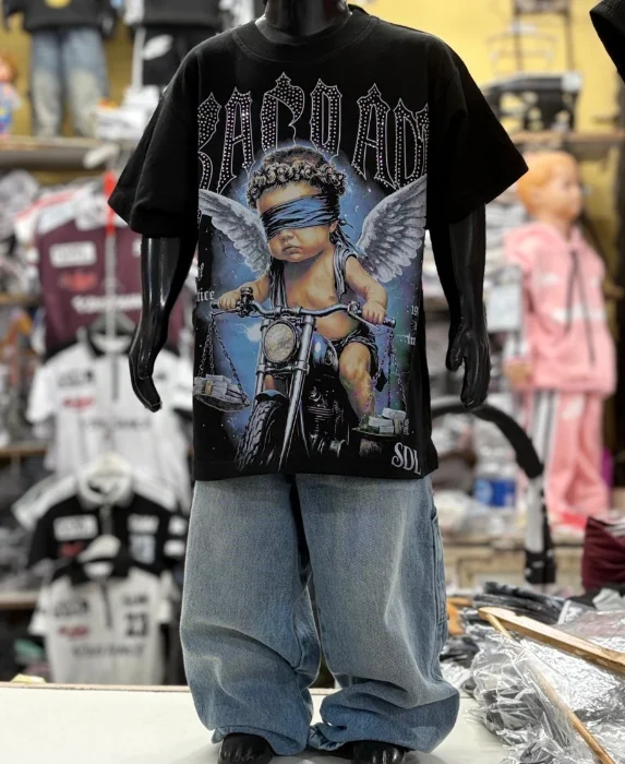 Remeras de Niño (moto Angeles) con Strass Piedreria